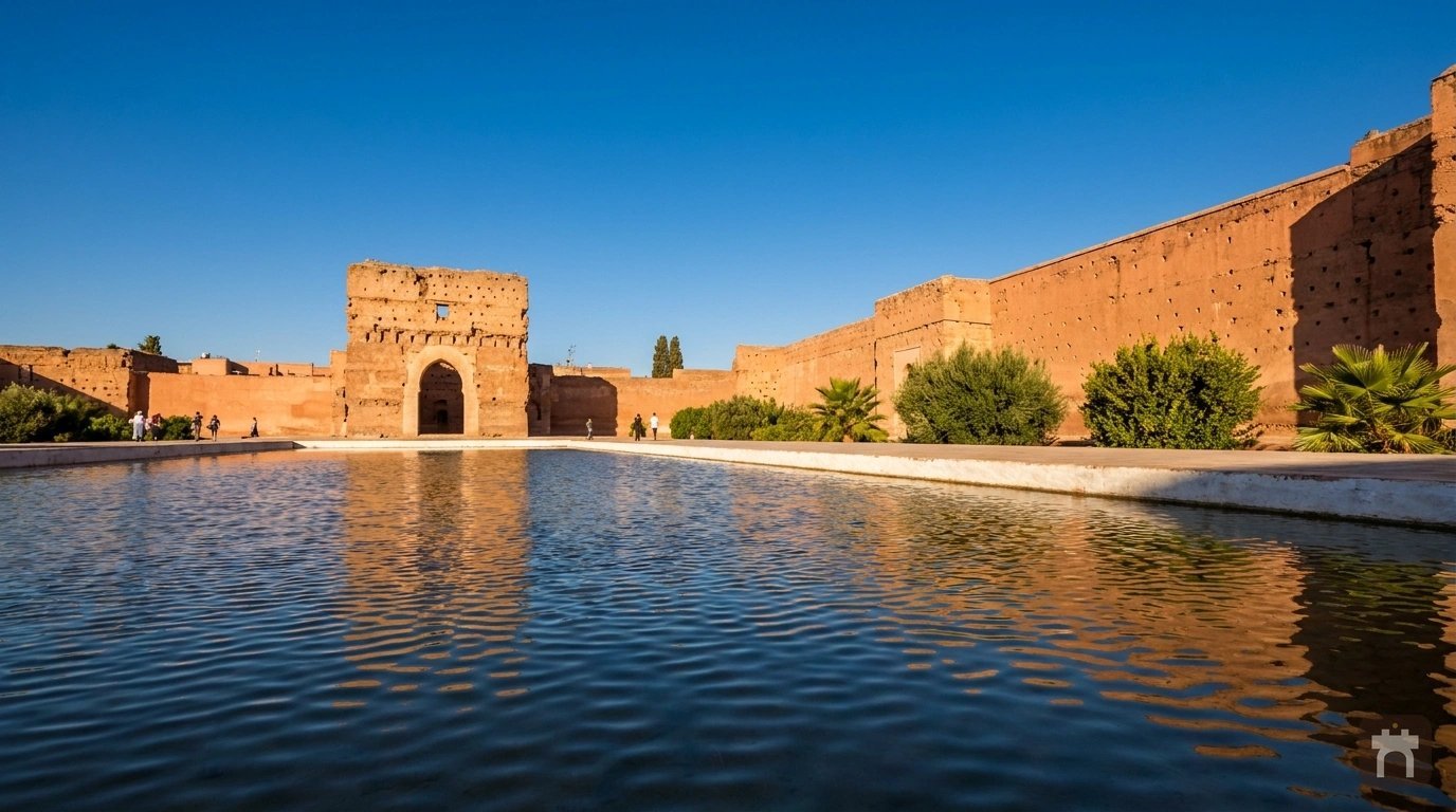 البركة الكبرى تعكس أسوار التراب المدكوك